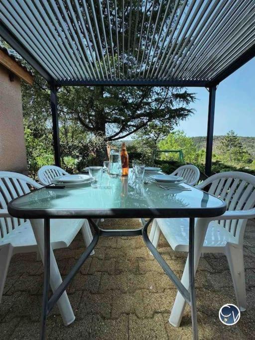 St-Germain - Les Terrasses De L'Ardeche - Piscine Apartment Salavas Ngoại thất bức ảnh
